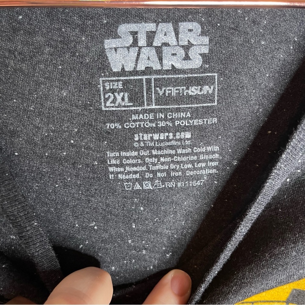 Star Wars Fifth Sun Death Star Black Space Dye Graphic Tee Shirt - Picture 5 of 7